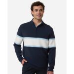 Custom Swannies Men's Owen Quarter-Zip Colorblock Pullover - SWOQ500