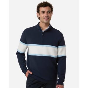 Custom Swannies Men's Owen Quarter-Zip Colorblock Pullover - SWOQ500